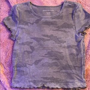 American Eagle Camo Cropped Shirt